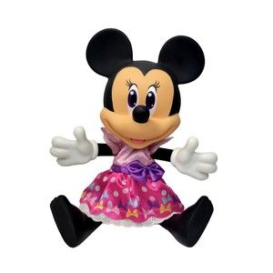 Disney Minnie Mouse Dress Me Up Doll Poseable Pink Dress w/ Bows 2016 Mattel